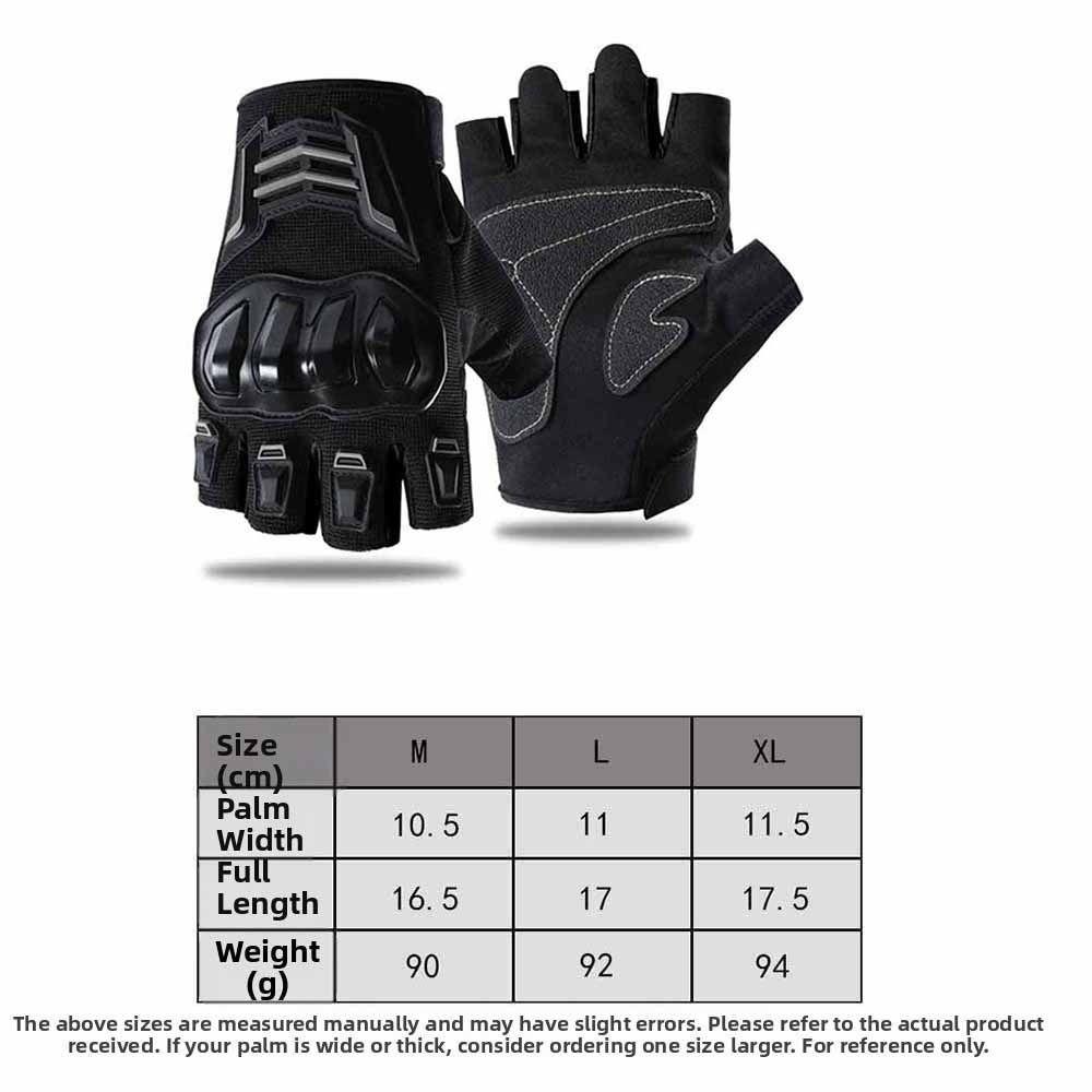 Anti-Slip Half Finger Gloves Wear Resistant Bicycle Gloves Motorcycle Gloves Electric Bike