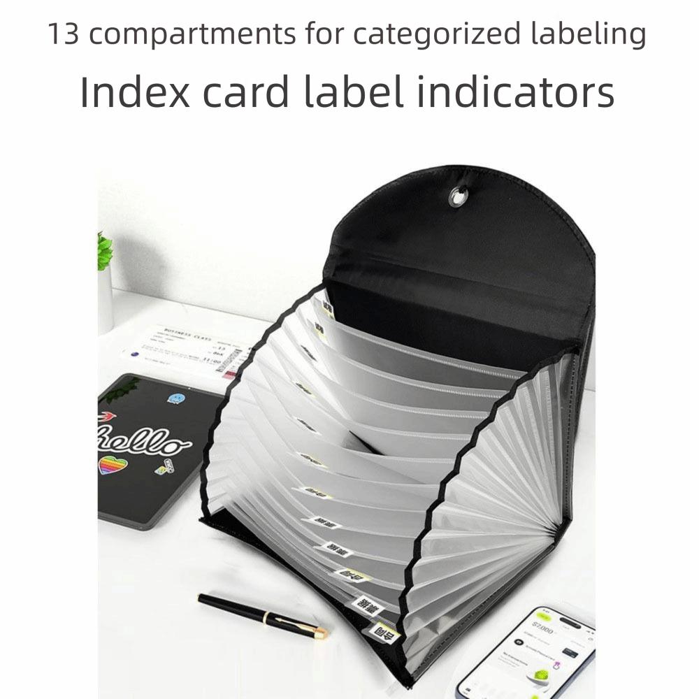 Waterproof Expanding File Holder 13 Pockets A4 Files Briefcase School Supplies