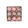 9Pcs/Set Plastic Christmas Balls with Gold Pattern Xmas Tree Ornaments  Accessories Gift