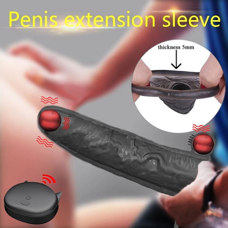 Wireless Penis Ring Sleeve Cock Ring Glans Massager Delayed Ejaculation Erotic Male Sex Toy Men Penis Condom Chastity Cock Ring