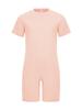 Unisex Special Needs Adaptive Jumpsuit Round Neck Short Sleeve Back Invisible Zipper Solid Color Clothing