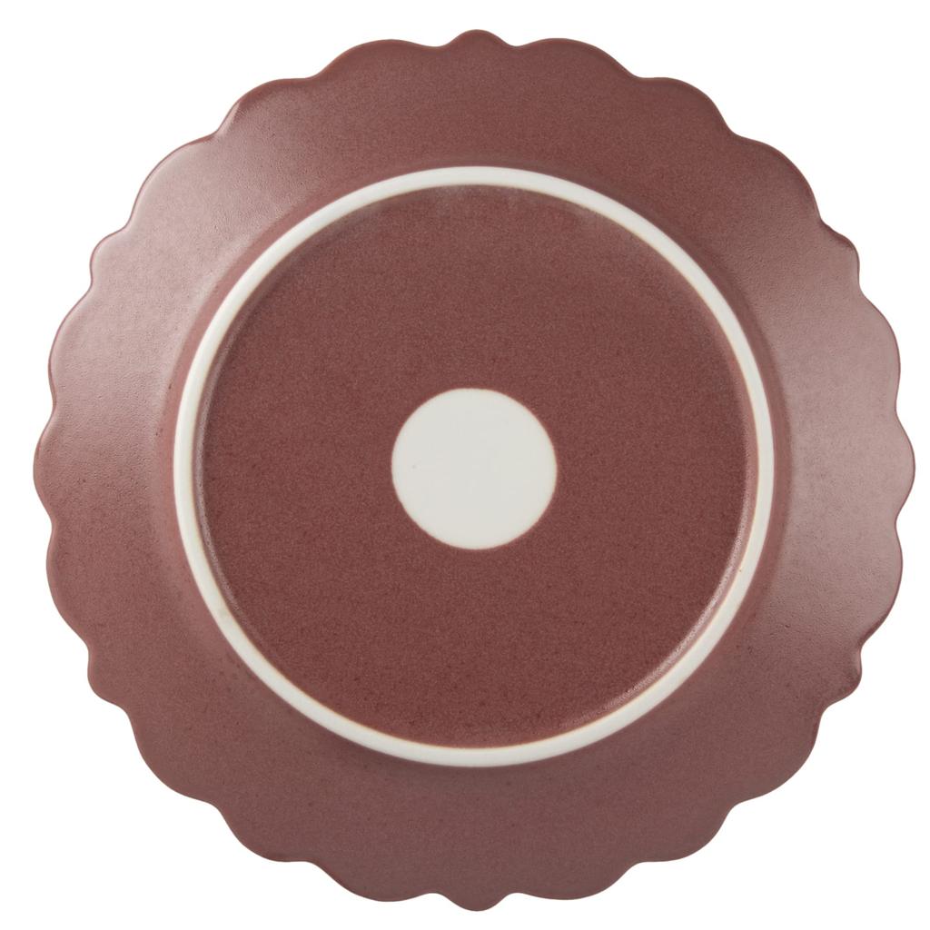 Тарелка Татара Тарелка для пасты Красная столовая посуда 23 см Безопасная одна тарелка с тиснением в виде точек, рельефная оборка Mino Ware 191066 Микроволновая печь/посудомоечная машина