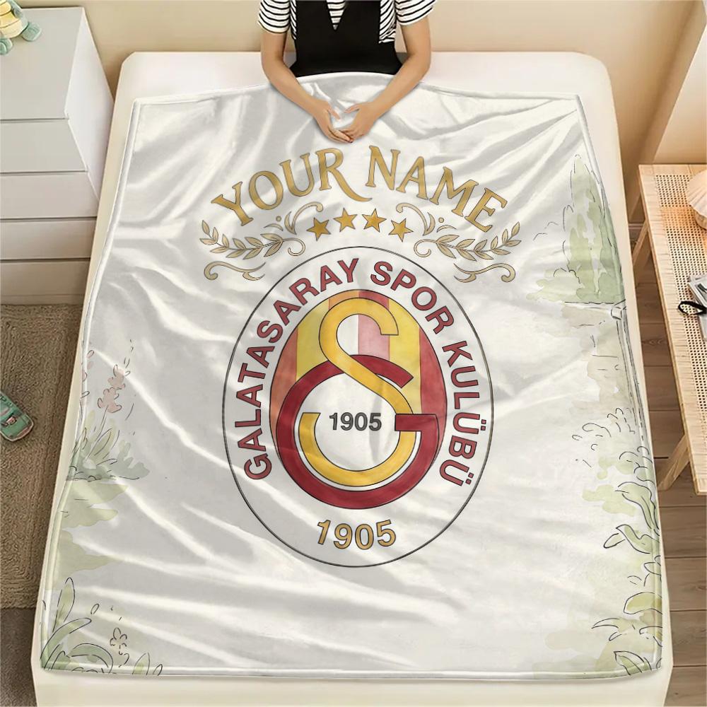 Custom Name Galatasaray Flannel Blanket, High quality Comfortable for All Seasons, Home Decor, Warmth and Comfort