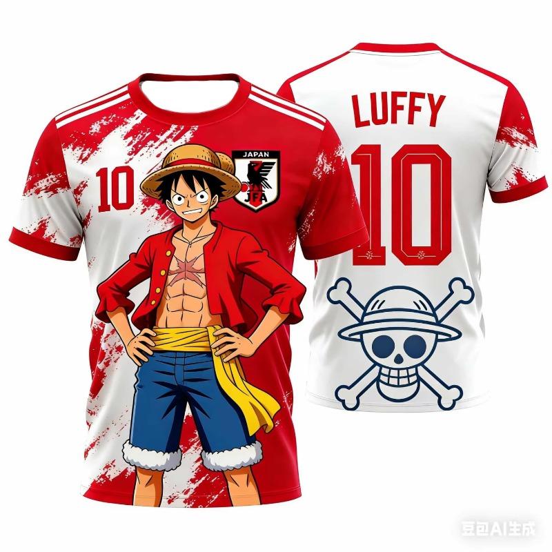 Летняя Япония One Piece Луффи Футбольная Майка Мужская Футболка Футбольная Специальная Майка Взрослый Мужской Кв