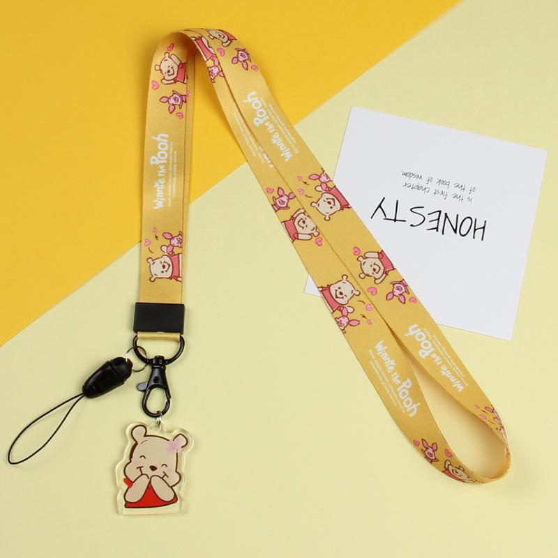 Cartoon Mobile Phone Lanyard, Cute Pendant, Wide And Flat Braided Belt, Lanyard, Key, Badge, Card Cover, Neck Lanyard.