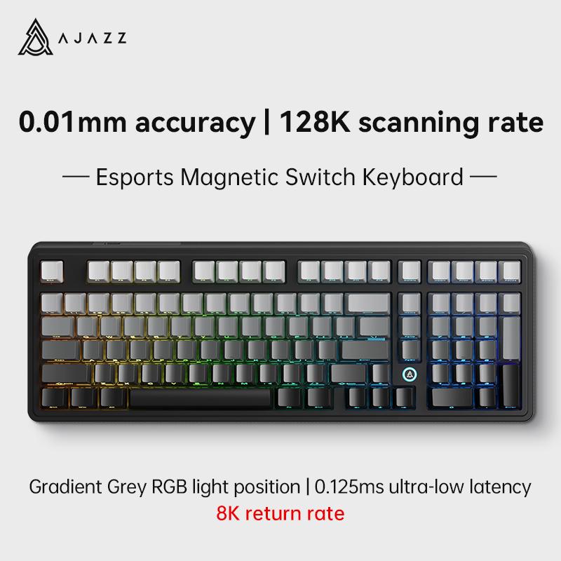 Ajazz Игровая клавиатура AK980 MAX с RGB-подсветкой, проводная