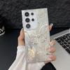 Лазерный чехол для телефона для Samsung Galaxy S25 S24 S23 Ultra S24 FE S22 Plus A55 A15 A16 A35 A25 A54 A56 5G Золотой чехол с принтом бабочки