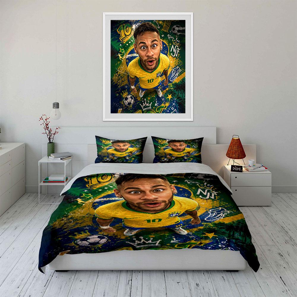 Soccer Star Bedding Set Bedding Duvet Cover Set Duvet Cover Pillowcases (1 * Duvet Cover 2 * Pillowcases, without duvet insert)