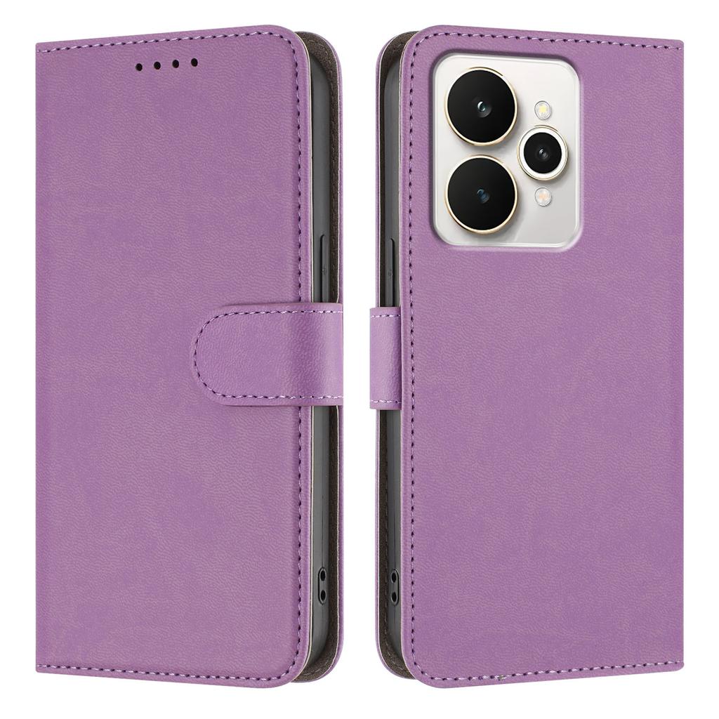 For Realme 15 Pro 5G/Realme 15 5G Leather Case Solid Color Phone Cover with Wallet
