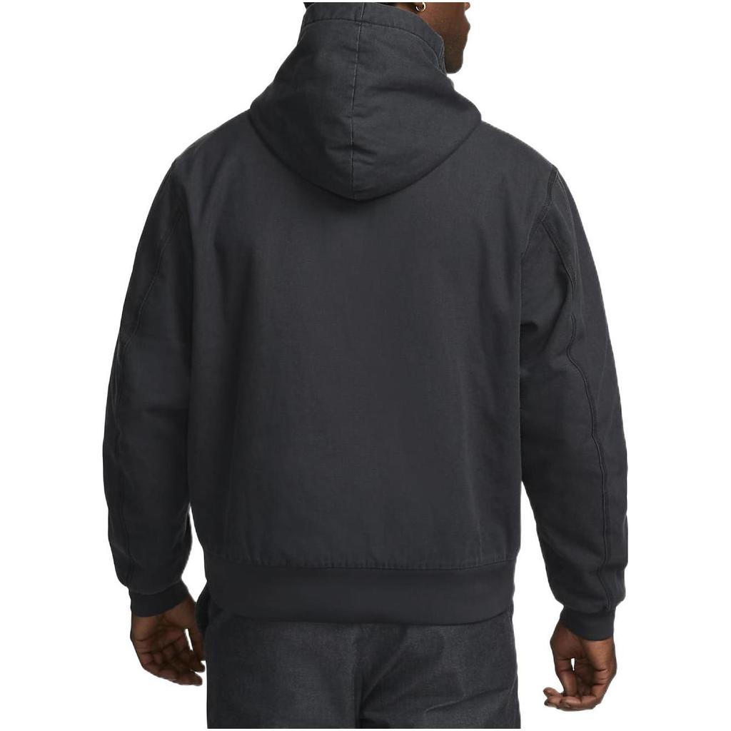 Nike Сплошная цветная куртка с логотипом на молнии и капюшоном Мужские куртки черные DQ5173-045