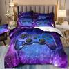 3D Gamepad Bedding Set Microfiber Quilt Cover Three-Piece Set