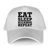 Роскошная кепка, модная хлопковая солнцезащитная шляпа унисекс, EAT SLEEP KICKBOX REPEATAHX, новая регулируемая шляпа, мужские бейсболки в простом стиле