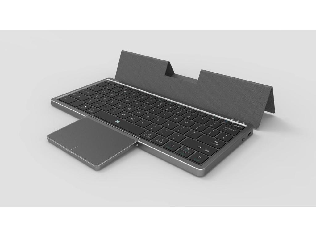 Новая беспроводная Bluetooth-клавиатура со скрытой сенсорной панелью из искусственной кожи для планшета, телефона и компьютера