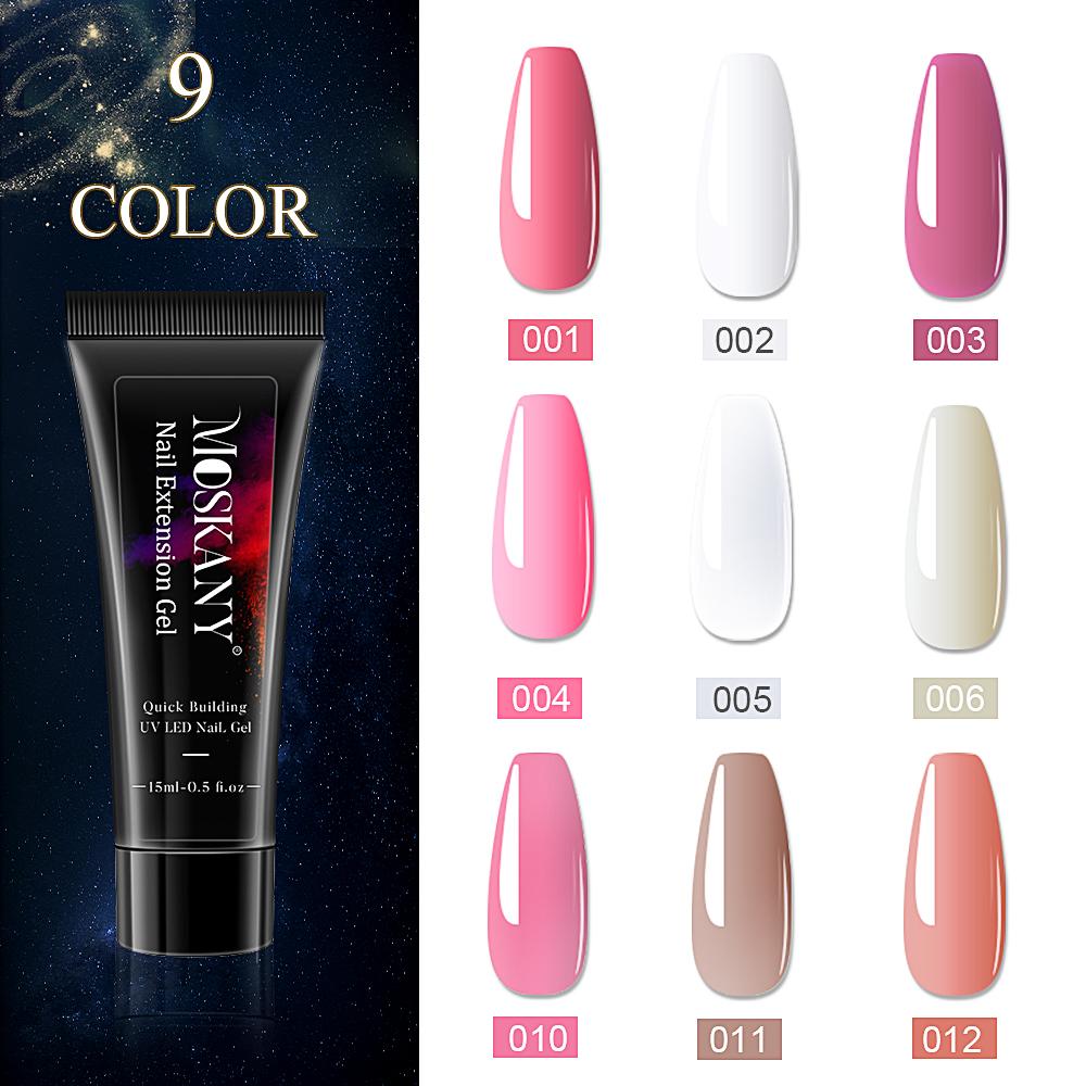 Набор для ногтей MOSKANY с полнофункциональной маникюрной машинкой мощностью 140 Вт с полигелем для ногтей, 10 цветов лака для ногтей, полный набор инструментов для ногтей