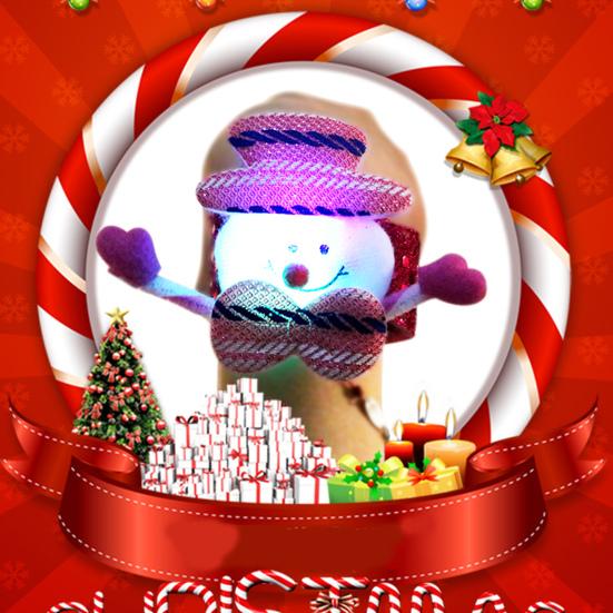 Рождественский браслет-шлепок, красочный светодиодный светящийся Санта-Клаус, снеговик, олень, медведь, кукла, регулируемая лента для детей и взрослых, принадлежности для вечеринок