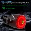Bike Rear Light Smart Brake Sensing Light Bicycle Tail Light LED Rechargeable Taillight Night Safety Warning Cycling Accessories