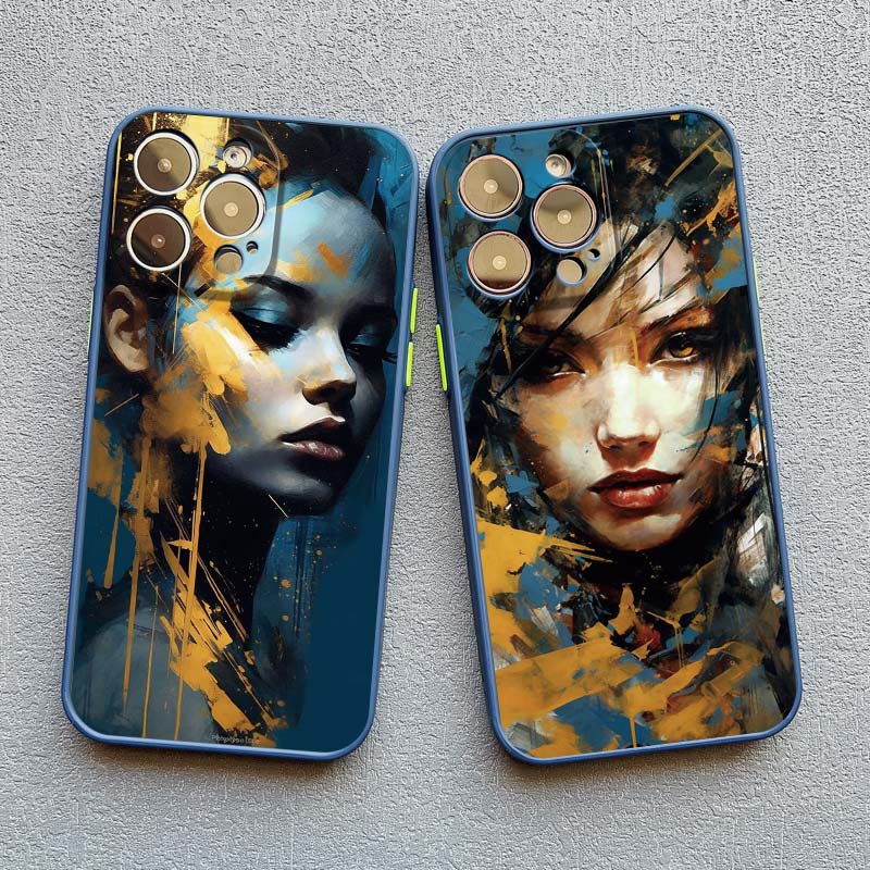 Акварельный портрет Чехол для телефона iPhone 15 14 13 12 Mini 11 Pro Max SE2 15 14 7 8 Plus XS X XR Ударопрочные чехлы