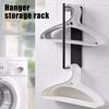 Магнитная вешалка для одежды, вешалка для белья, органайзер для вешалок, прочный держатель для вешалок из углеродистой стали, экономящий место в прачечной