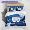Preston North End Football Printed 3 Pieces Bedding Set, Comfortable Skin Friendly Bedroom Duvet Cover Set