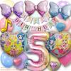 MON Teriar Kimi To Idol PreCure Birthday Balloon Decoration HAPPY BIRTHDAY Birthday Decorations for Cure Cure Cure Kyun Musical Elementary Ages 3 Set,
