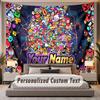 Custom Name Text Tapestry Brawl Stars Personalized Polyester Wall Tapestry For Bedroom And Room