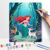 Disney Digital Oil Painting Art Kit Mermaid Ocean Deer Handmade Coloring Painting Home Decor