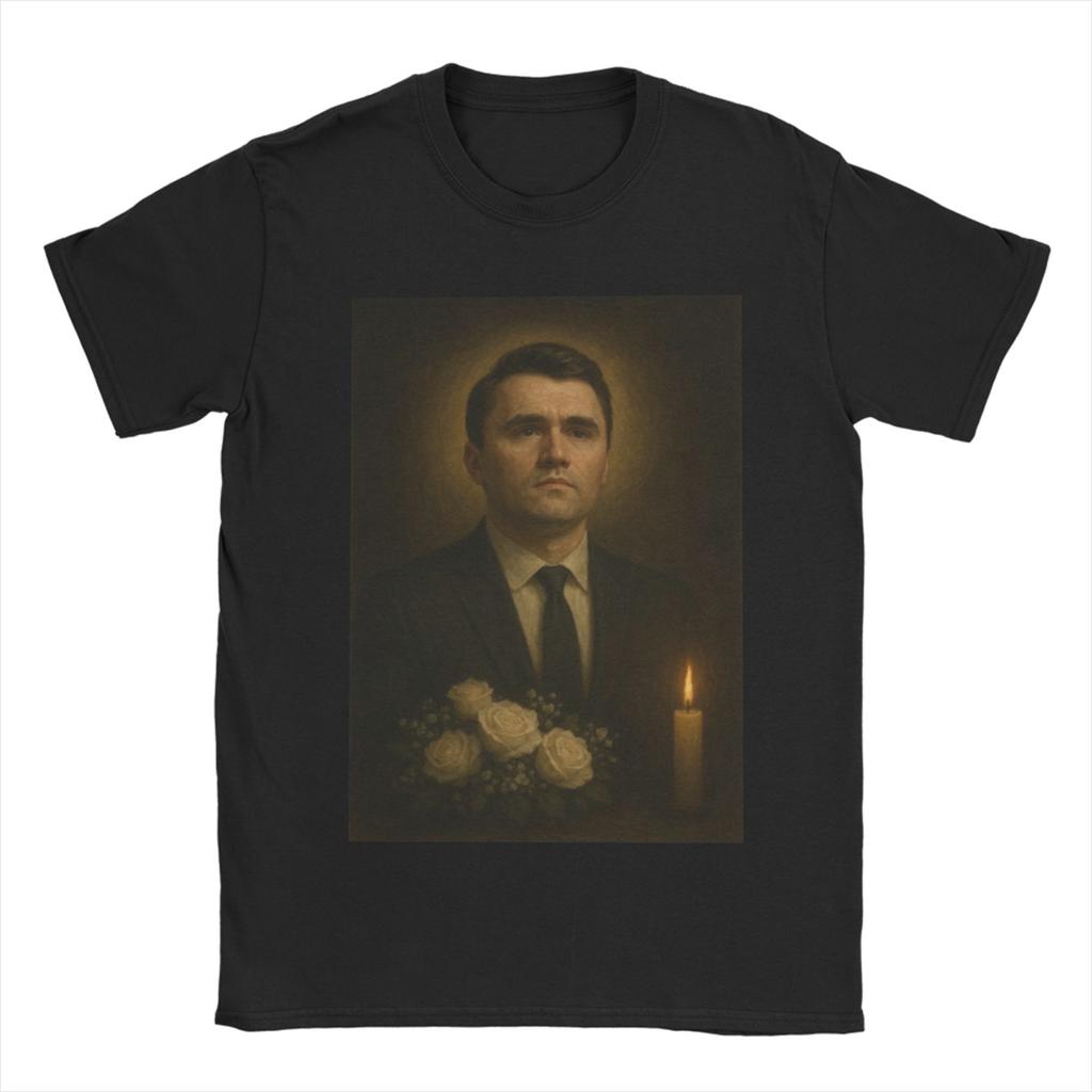 Charlie Kirk T Shirt Men Cotton Amazing TShirts Round Collar rip Tee Shirt Short Sleeve Clothing Printed