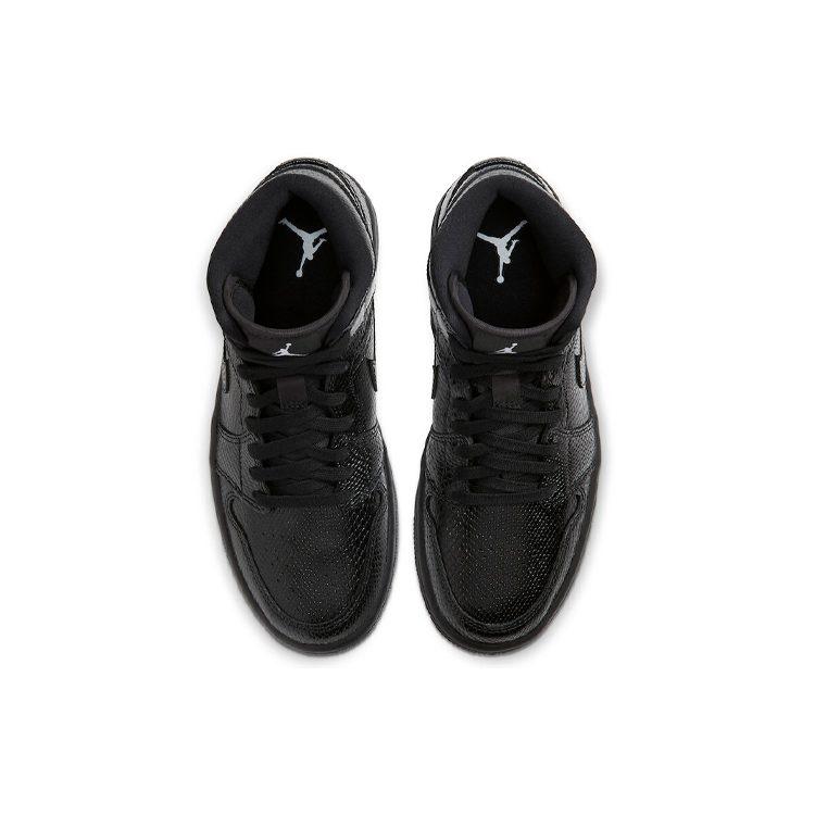 Jordan 1 Женские кроссовки Mid Black Snakeskin BQ6472-010
