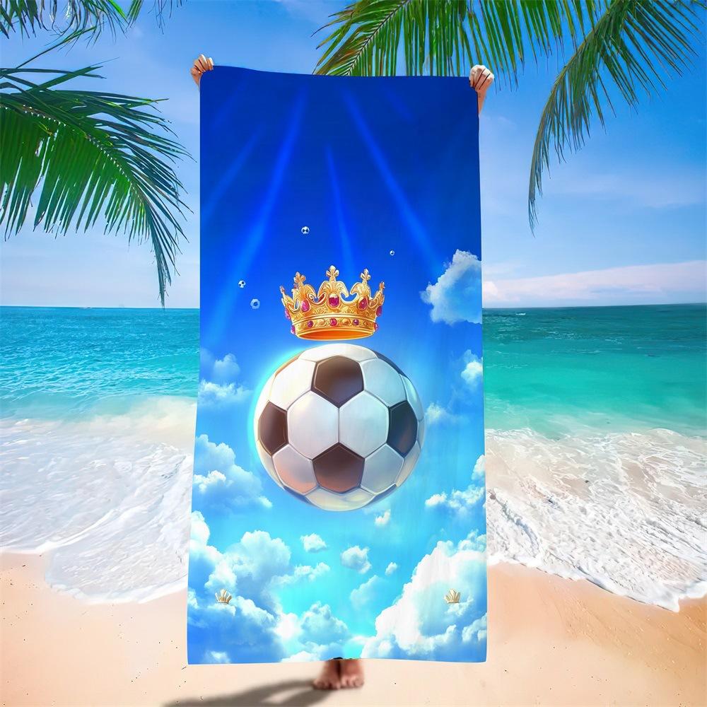 Water-Absorbing Portable Adult Football Beach Towel European, American And South American Bath Towel Digital Printing Factory