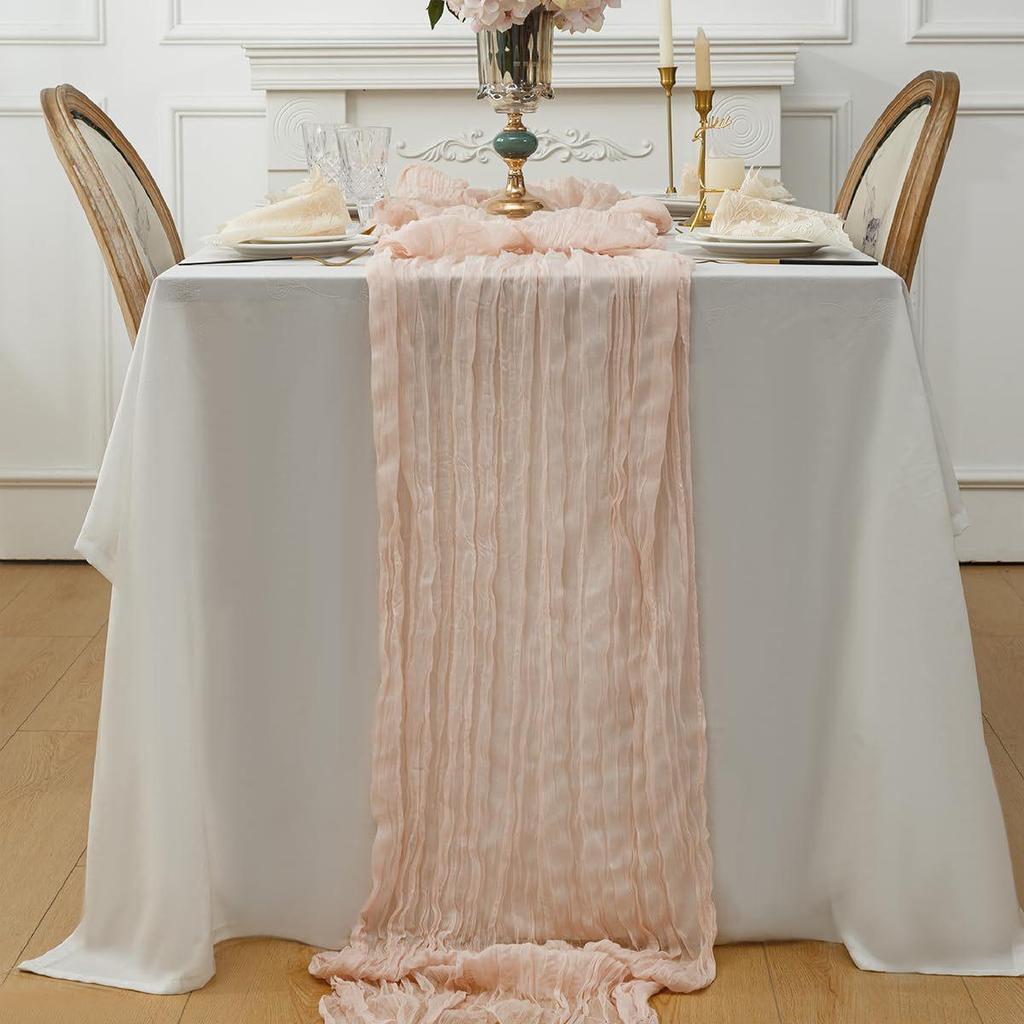 Балийская скатерть-раннер из мятой марли - Свадебный и праздничный декор в богемном стиле