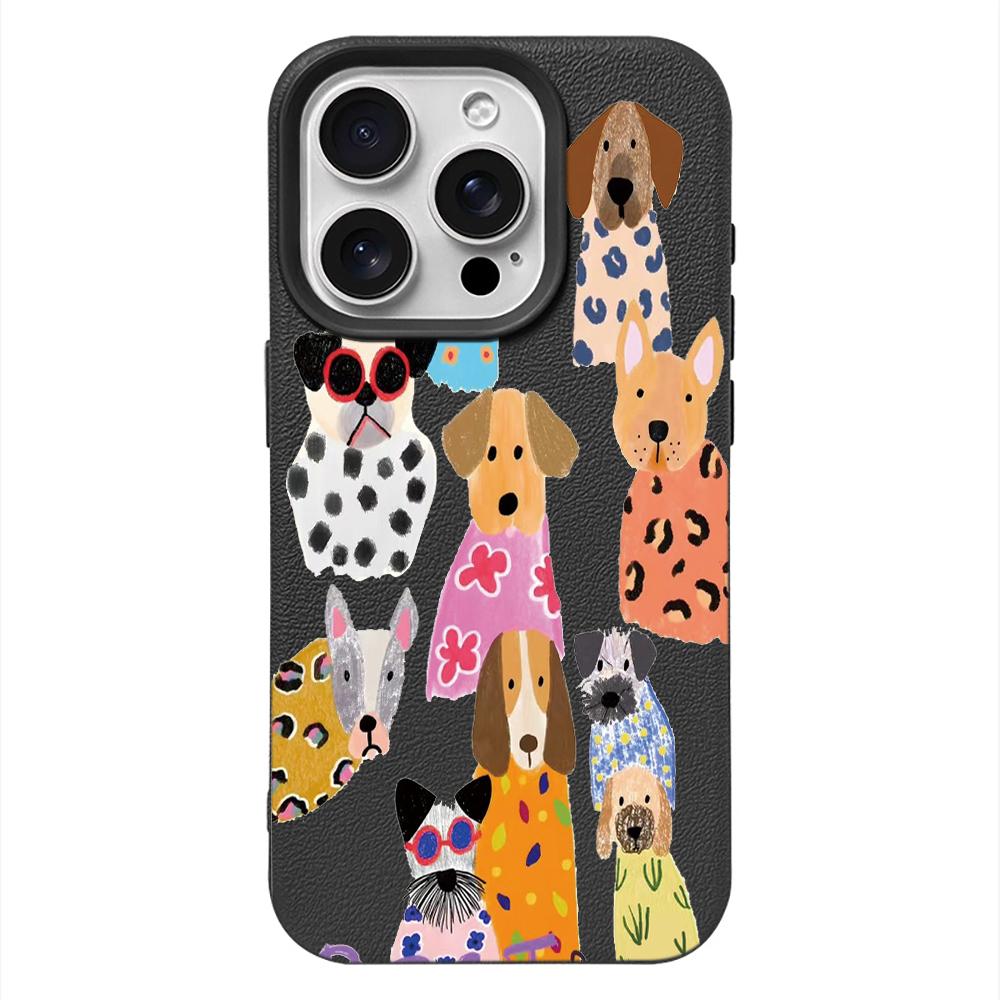 Ручная Рисовка Граффити Милый Пес Чехол для Телефона Для IPhone 16E 17 E 11 12 13 14 15 Pro Max 16 Plus 17 Air Узор Силиконовые Мягкие Чехлы