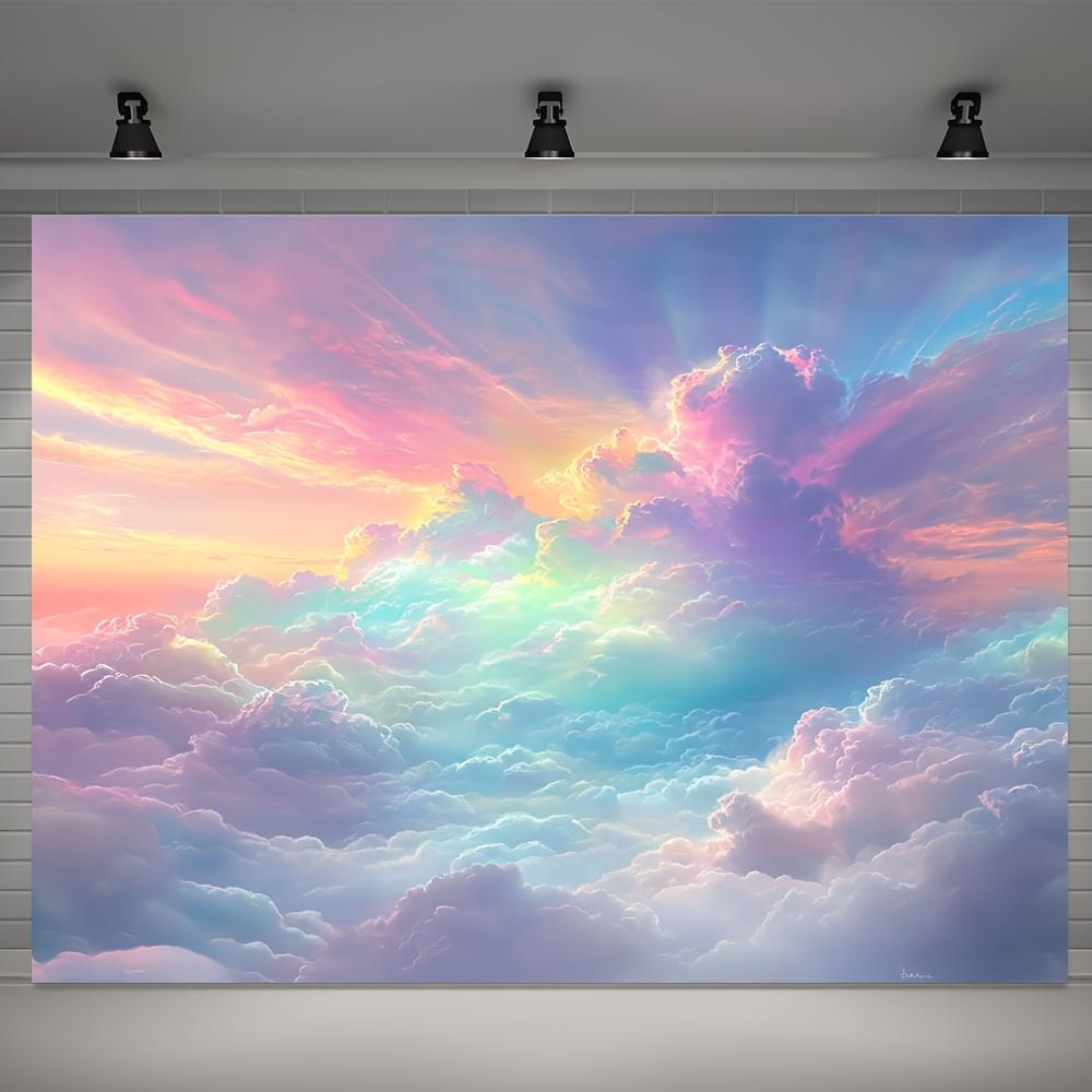 1pc Dreamy Cloud Photography Background Banner, Multi functional Studio Prop, Universal Style, No Need for Electricity
