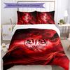 VfB Stuttgart Football Printed 3 Pieces Bedding Set, Comfortable Skin Friendly Bedroom Duvet Cover Set