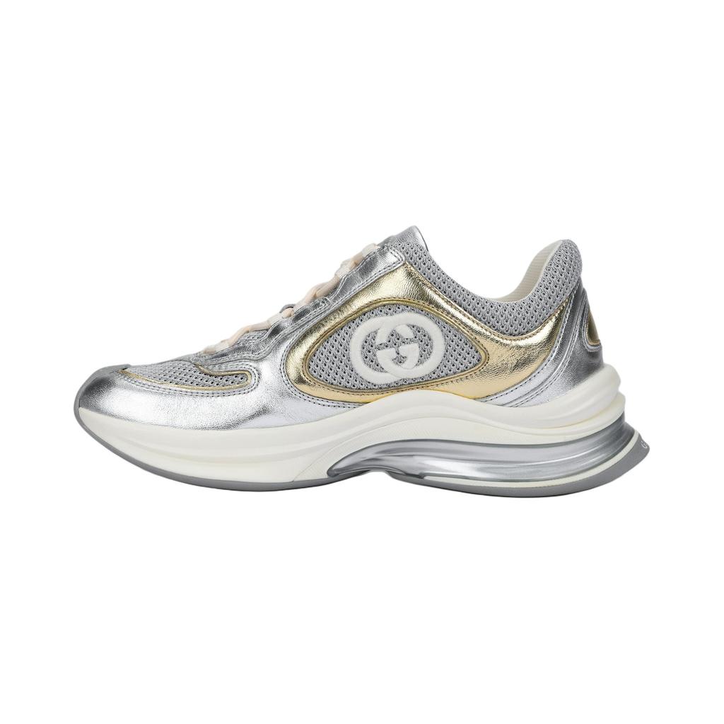 Gucci Женские кроссовки для бега 'Silver Gold Metallic' Женские 746939 AAC67 8143