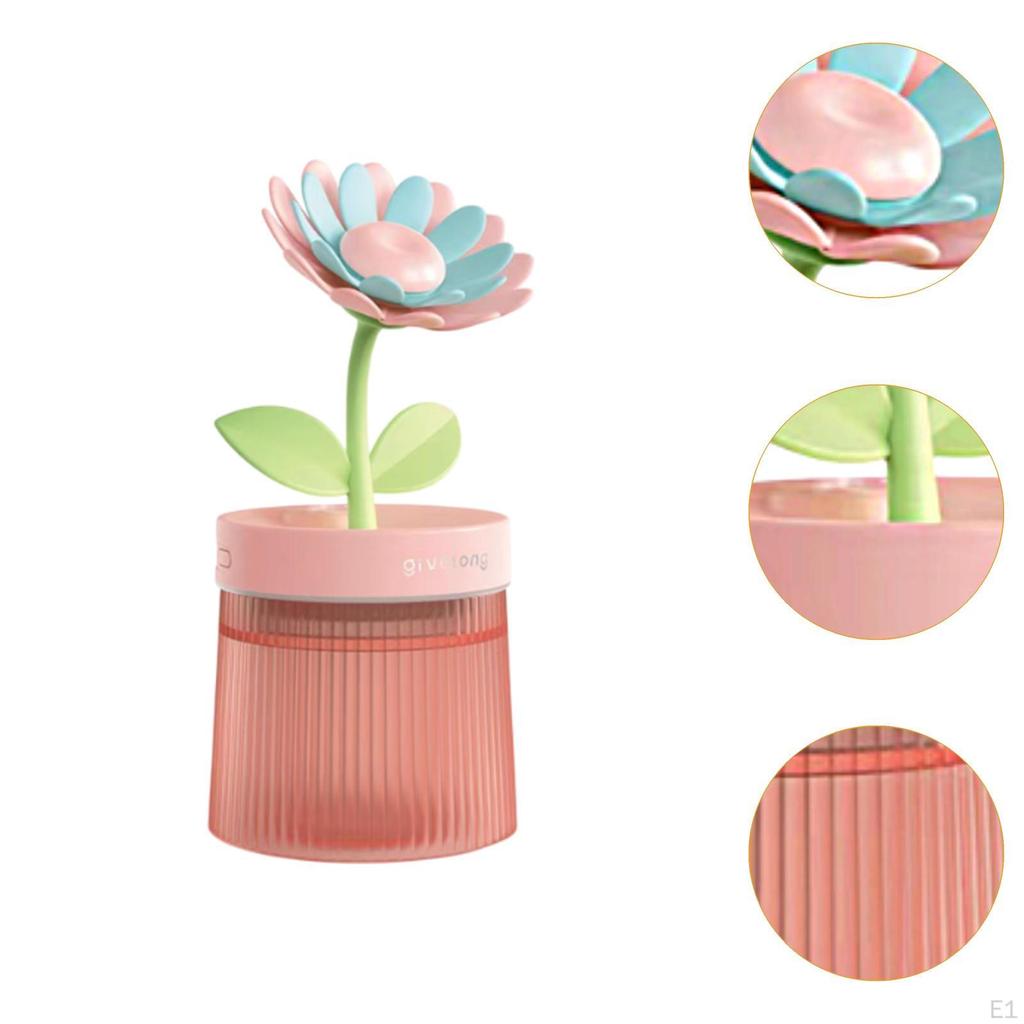 Компактный USB увлажнитель воздуха Flower Design 260 мл Ночной светильник Аромадиффузор для стола