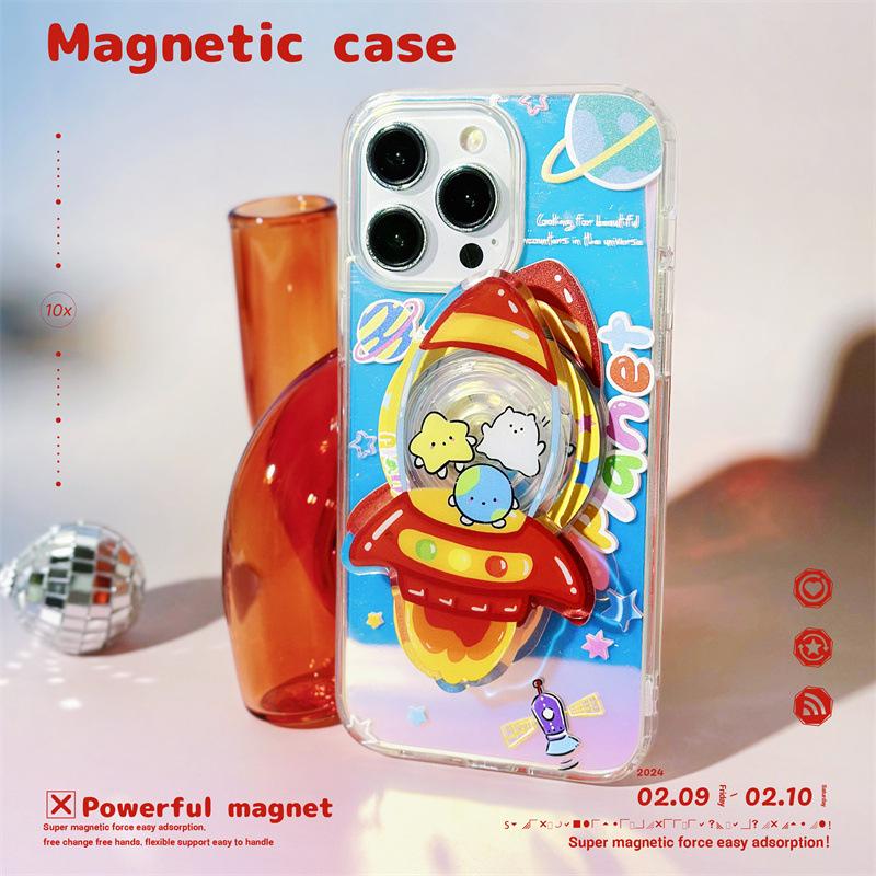 Магнитный чехол Zhitai Cartoon Phone Case для iPhone 15/13 Pro - 16 дизайнов, два в одном с совместимостью с кронштейном 11/12