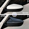 2PCS Horn Style Side Mirror Covers for Honda Civic 10th 2016-2020 ABS Plastic Car Exterior Accessories