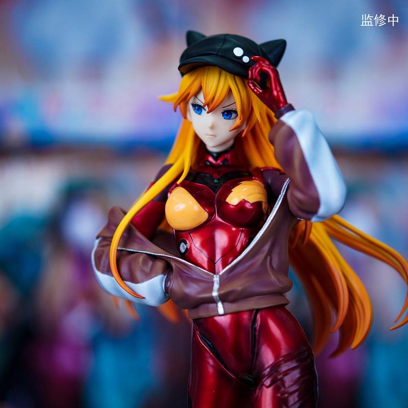Cat Ear Asuka Anime Figure EVA Trendy Statue Desktop & PC Case Decoration Two-dimensional Collectible Model Cute Art Toy Gift Fo