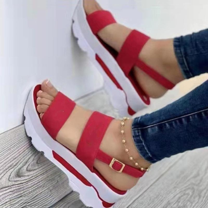 Fashion Women's Sandals Lightweight Heels Sandals For Summer Shoes Women Low Heels Platform Sandals Elegant Woman Heeled Shoes Female