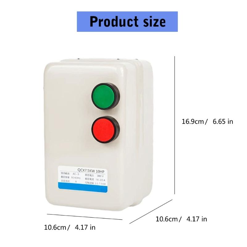 Practical Industrial Magnetic Motor Starter 220V 7.5KW 10HP Overloads Protective Accessory Supplies for Motors