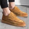 Модные мужские туфли в стиле ретро с матовым эффектом 2024 года, весна и осень, новый стиль, мужская мода, тренд, мужская обувь, повседневная обувь на шнуровке, мужская обувь