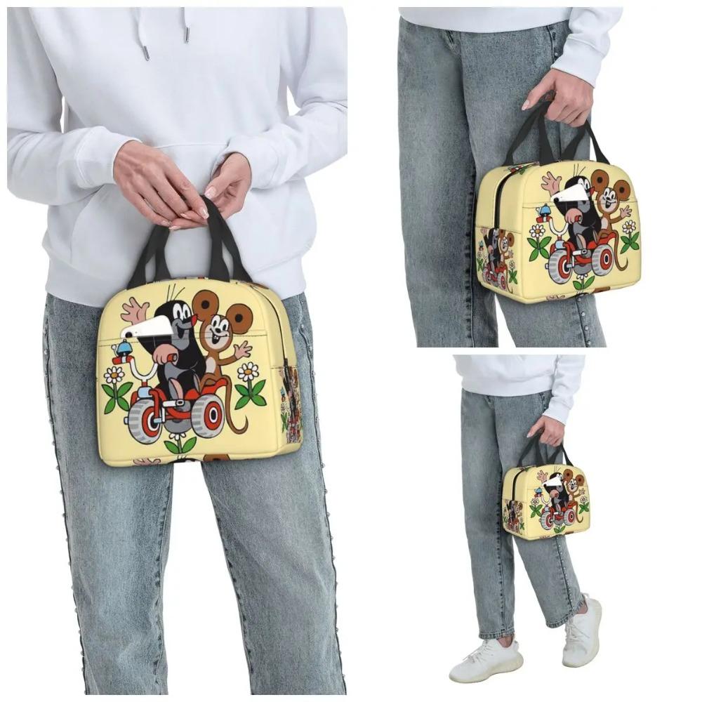 Cute Happy Mole Krtek Insulated Lunch Bag for Kids School Cooler Thermal Food Box Tote Portable Lunch Boxes Container
