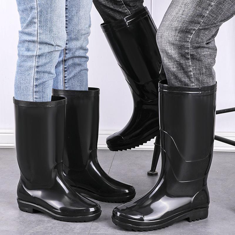 Дождевики обувь для воды мужские резиновые сапоги короткие средние и высокие трубчатые бархатные труд страхование рыбалка ловля море кухня стройка мойка автомобиля
