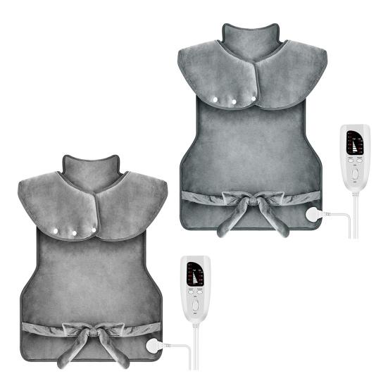 Электрический нагревательный платок с автоматическим выключением, розетка UK, регулируемые кнопки, быстрый нагрев, обогрев плеч, шеи, спины, 6 уровней регулировки температуры