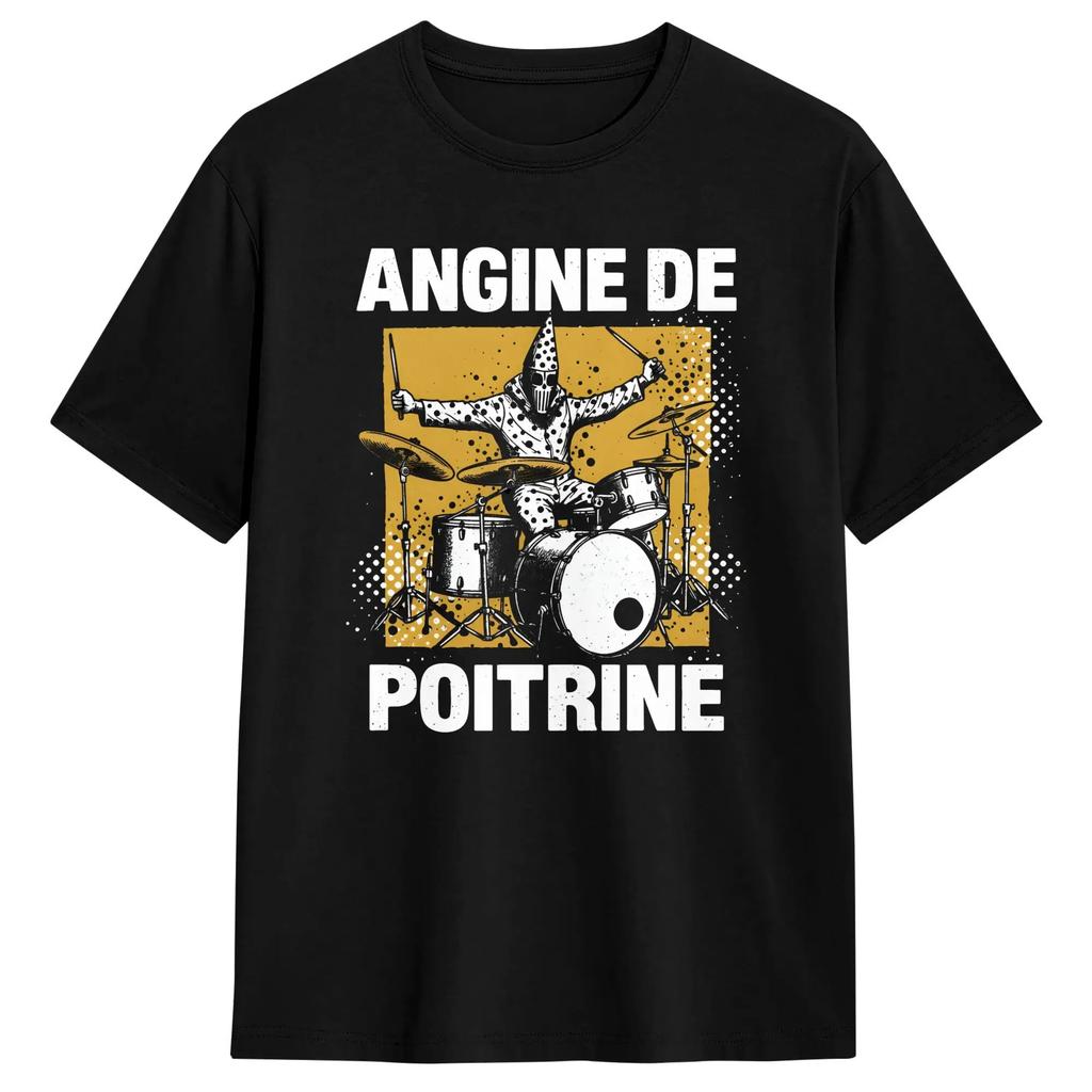 Angine De Poitrine Band TShirt Summer Cotton T Shirts For Unisex Trendy Cool Casual Tee Shirt Short Sleeves Streetwear Top Tees