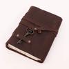 Кожаный блокнот для письма с замком на ремень, старинная бумага Dairie с ключом