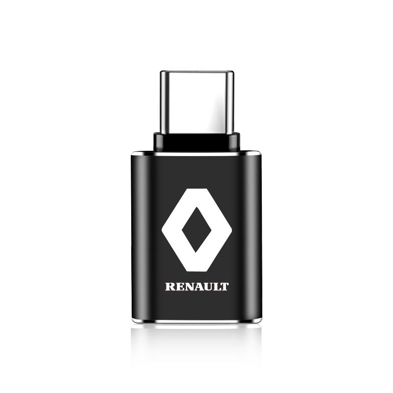 1 шт. Автомобильный зарядный адаптер Type-C к USB-конвертер Автомобильные аксессуары для Renault Dacia Megane 2 3 Duster Logan Clio 4 Laguna Sandero Scenic