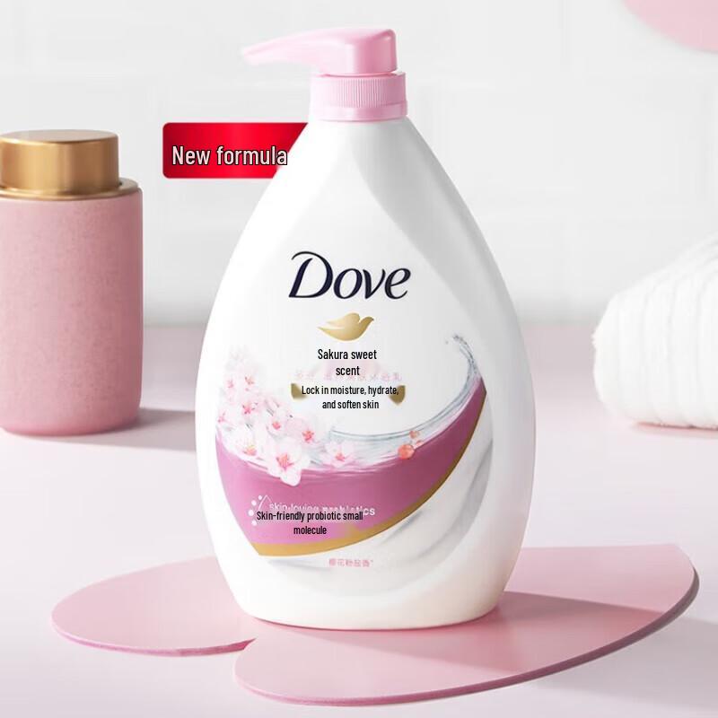 Dove Cherry Blossom Sweet Scent Moisturizing Body Wash 720g with Bath Ball