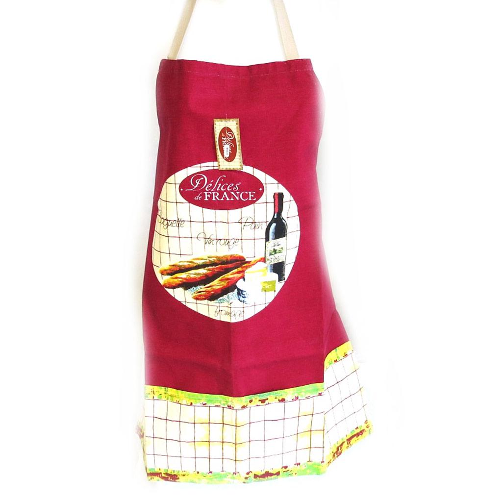 Les Trésors De Lily [M5535] - Дизайнерский фартук Terroir Français бордово-бежевый (Délices de France)