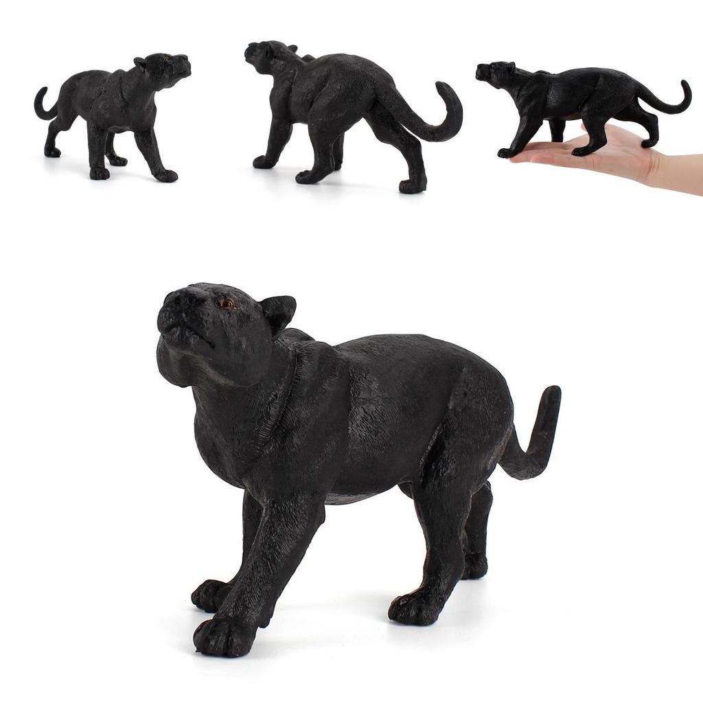 Black Panther Pvc Wildlife Model With Realistic Detailing For Collection And Display